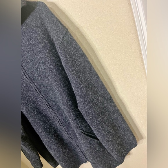 Eileen Fisher Woman Fuzzy Lambswool Blend Zip Up Jacket - Picture 4 of 16